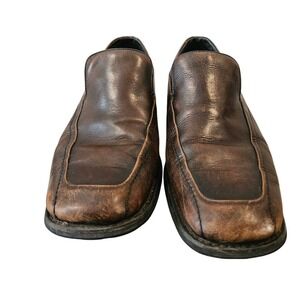 Florsheim Mens 13W Brown Leather Square Toe Loafer Dress Shoes Mens 13 Wide